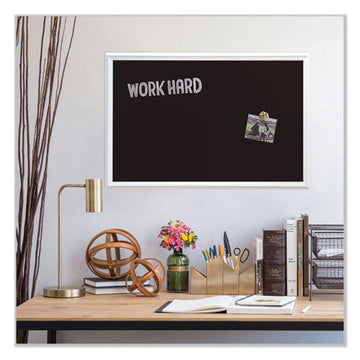 U Brands Magnetic Chalkboard With Decor Frame, 30 X 20, Black Surface-white Frame freeshipping - TVN Wholesale